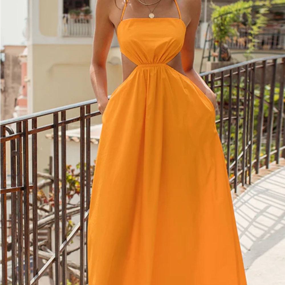 Elegant Light Blue Halter Maxi Dress